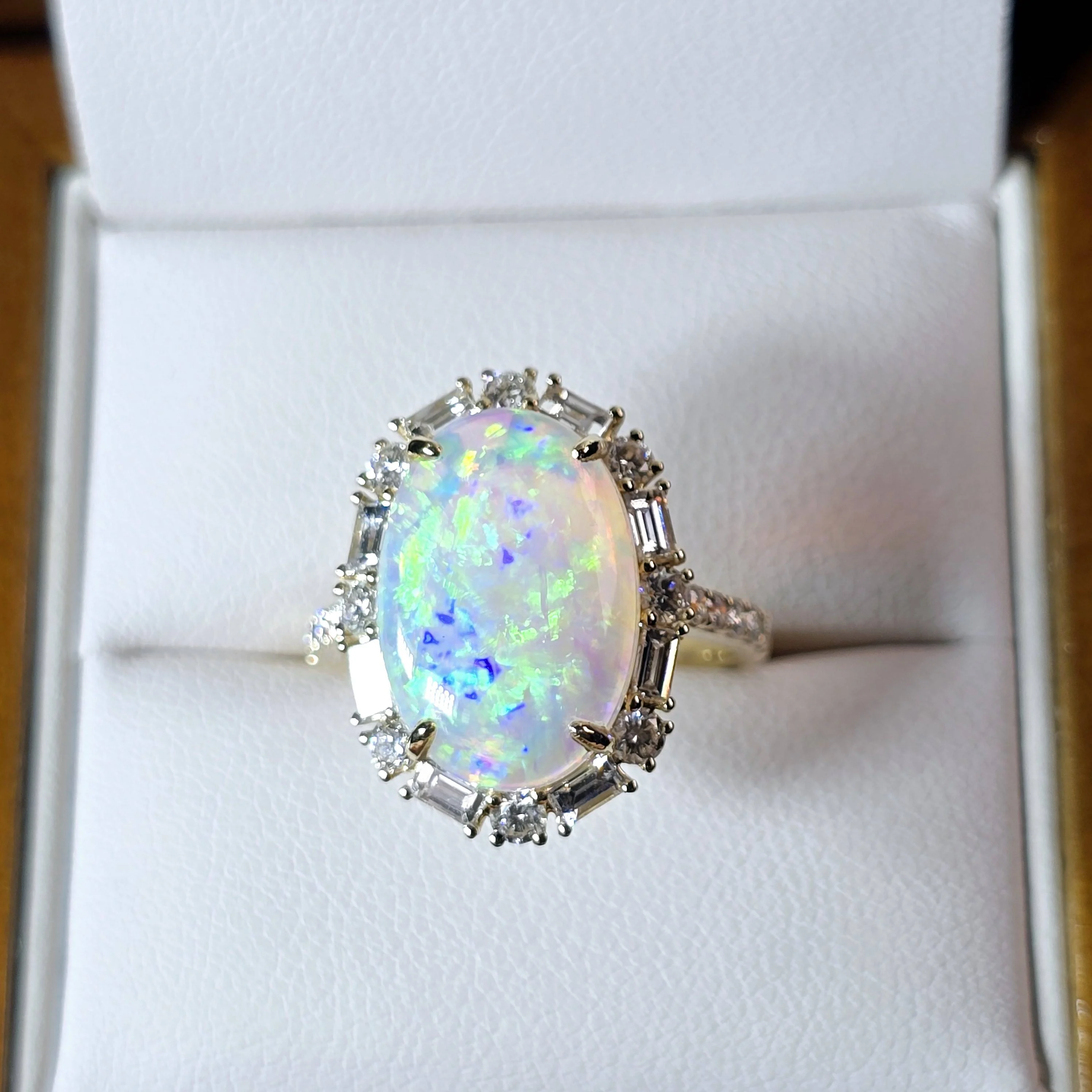 Crystal Opal Ring