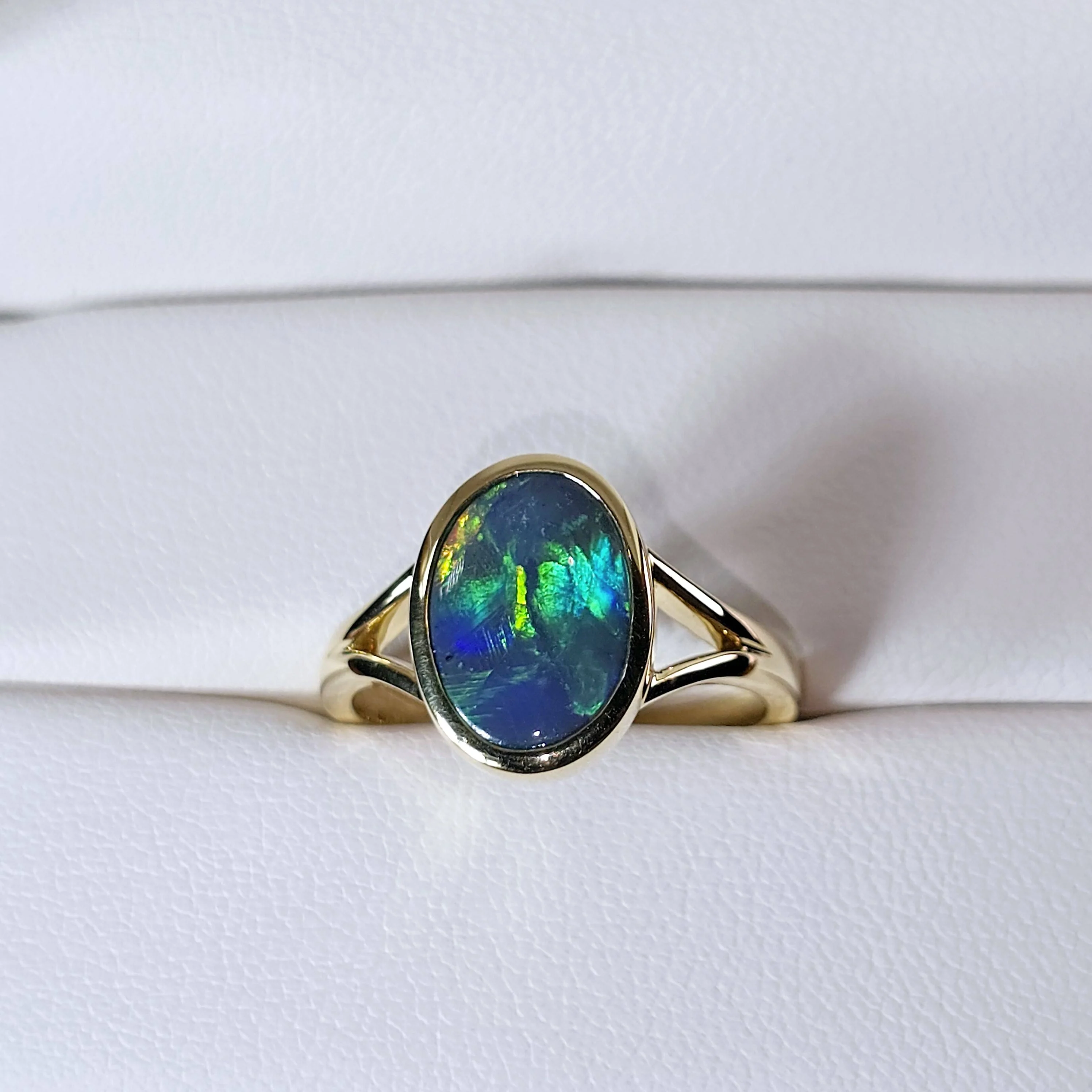 Black Opal Gold Ring Black Opal Gold Ring